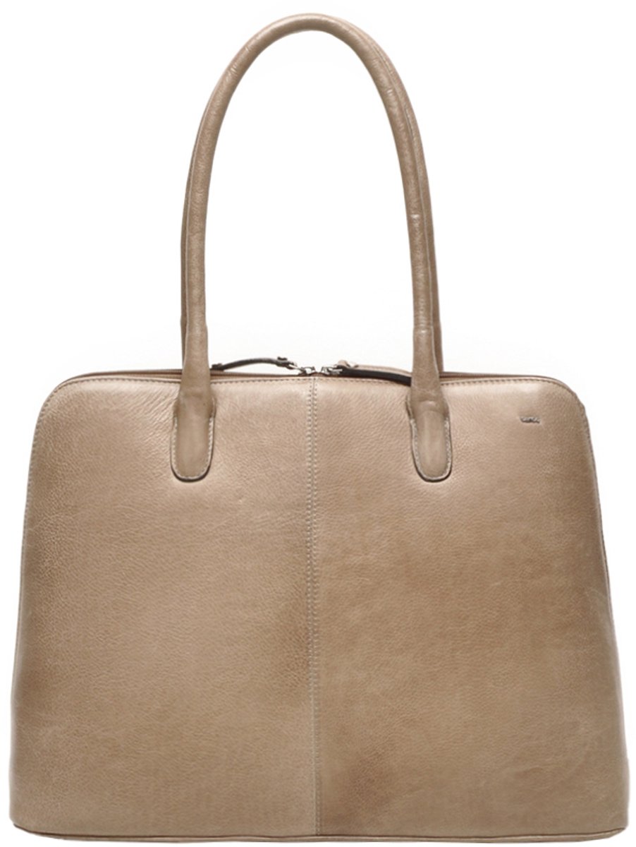 Berba | Lucca | Laptoptas 15.6 inch | Werktas | Dames | Taupe | Leer