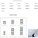 Tableau des tailles pour lacets et illustrations de différentes techniques de laçage.