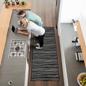Tapis sur mesure FLOORDIREKT Larache - Motif moderne - Tapis de couloir avec envers antidérapant - 80 x 300 cm