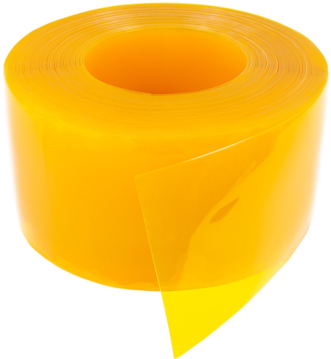 Rubbermagazijn Strokengordijn - PVC - Geel - anti-insect - 200x2mm - Lengte 50 meter - Koelcellen. Vitrines-15°C en + 50°C
