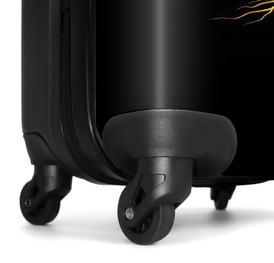NoBoringSuitcases.com® - Grande valise Arbre de vie doré sur fond noir - Bagage - Valise de voyage - Valise chariot - Valises 67cm