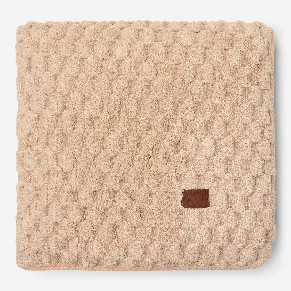 Sjoeli - Baby Deken Ledikant - Coral Fleece - 110x140 - Warm Taupe