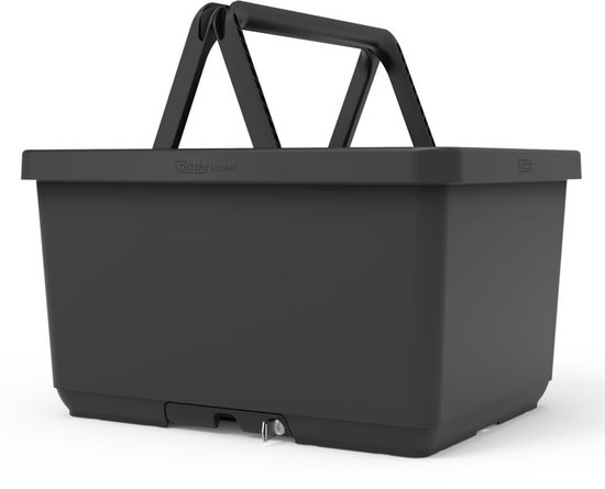 The Basky basket – fietsmand met slot – zwart
