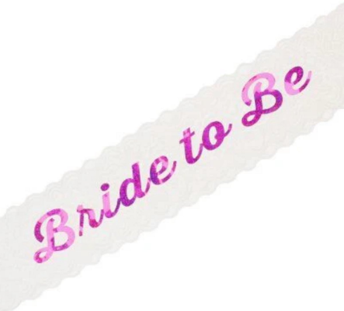 Sjerp Vrijgezellenfeest - Bride To Be - Kant Wit-Roze