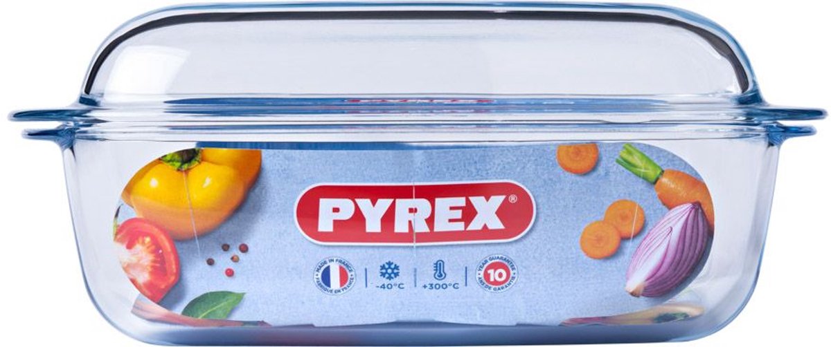 Pyrex - Essentials Schaal Rechthoek met Deksel 4,5 liter - Transparant — cadeau in Kookcadeaus - foto 6