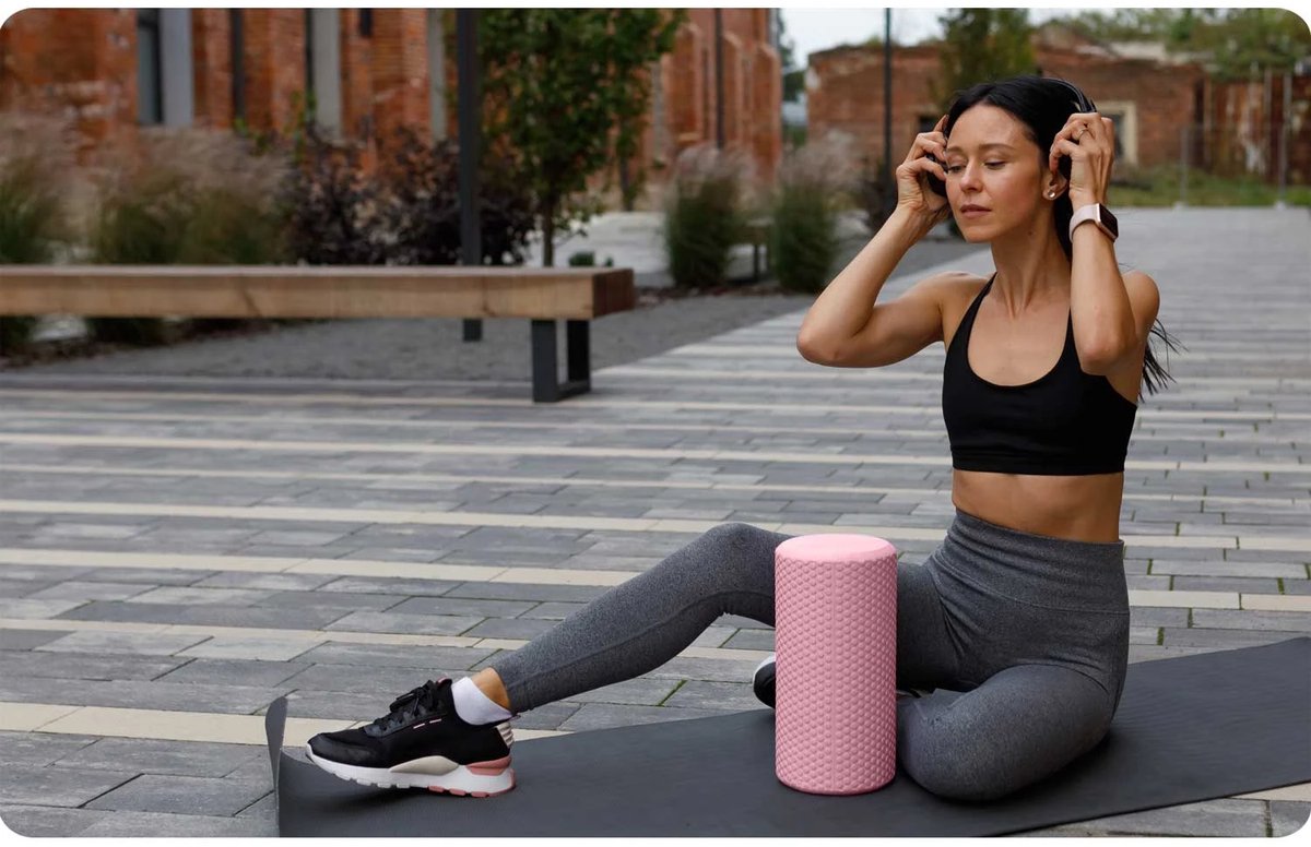 EVA foam roller voor oefeningen NS-963 roze thumbnail 6