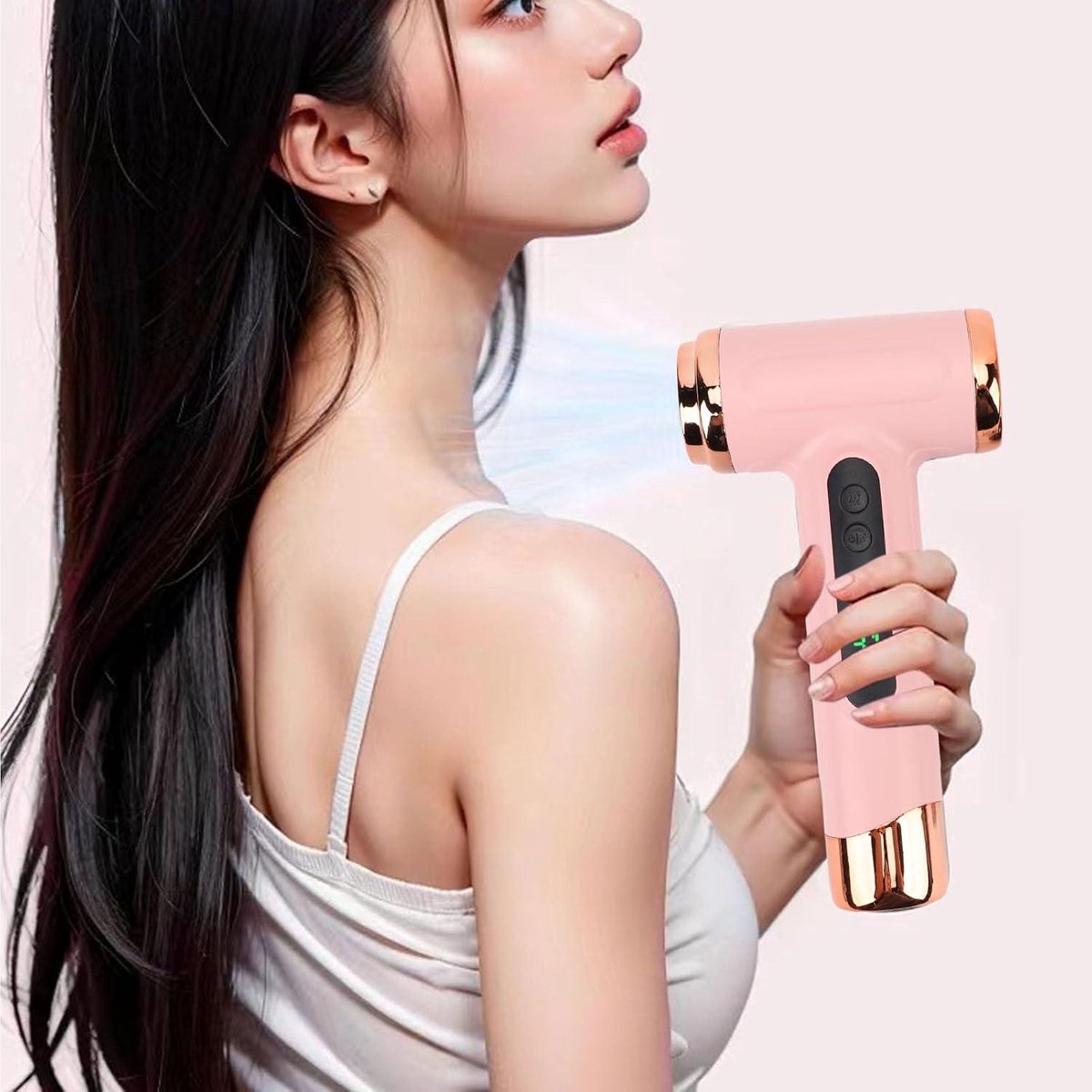 Draagbare Koud-warme Oplaadbare Föhn voor op Reis 200 W met - afbeelding 2