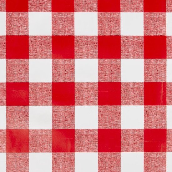de jouwe Uitgaand Controverse Tafelzeil - tafelkleed - PVC - rood/wit 500x140cm | bol.com