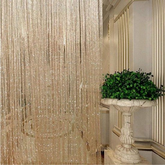 Draadgordijn 3x2,6m, snaargordijnen in de woonkamer scheidingslijn