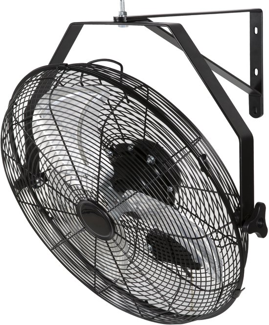 Industriële Wandventilator, 44.6 cm, 90 W Kopermotor, 3 Snelheden, IP44-waterdicht,...