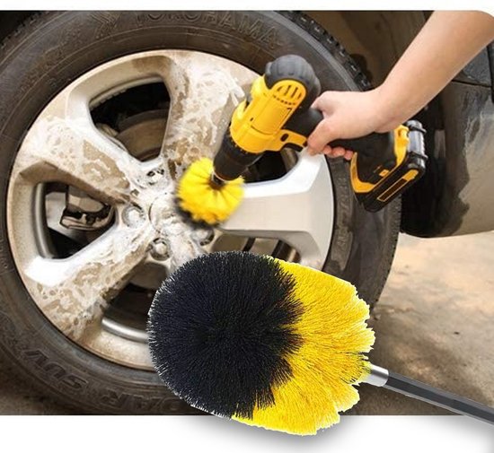 Kibani Ensemble de brosses pour perceuse 25 pièces par 2 - tampons à récurer - brosse à récurer - brosse pour perceuse - brosse à récurer - brosse pour perceuse - brosse de nettoyage - brosse de nettoyage - nettoyeur de tapis - ensemble de brosses