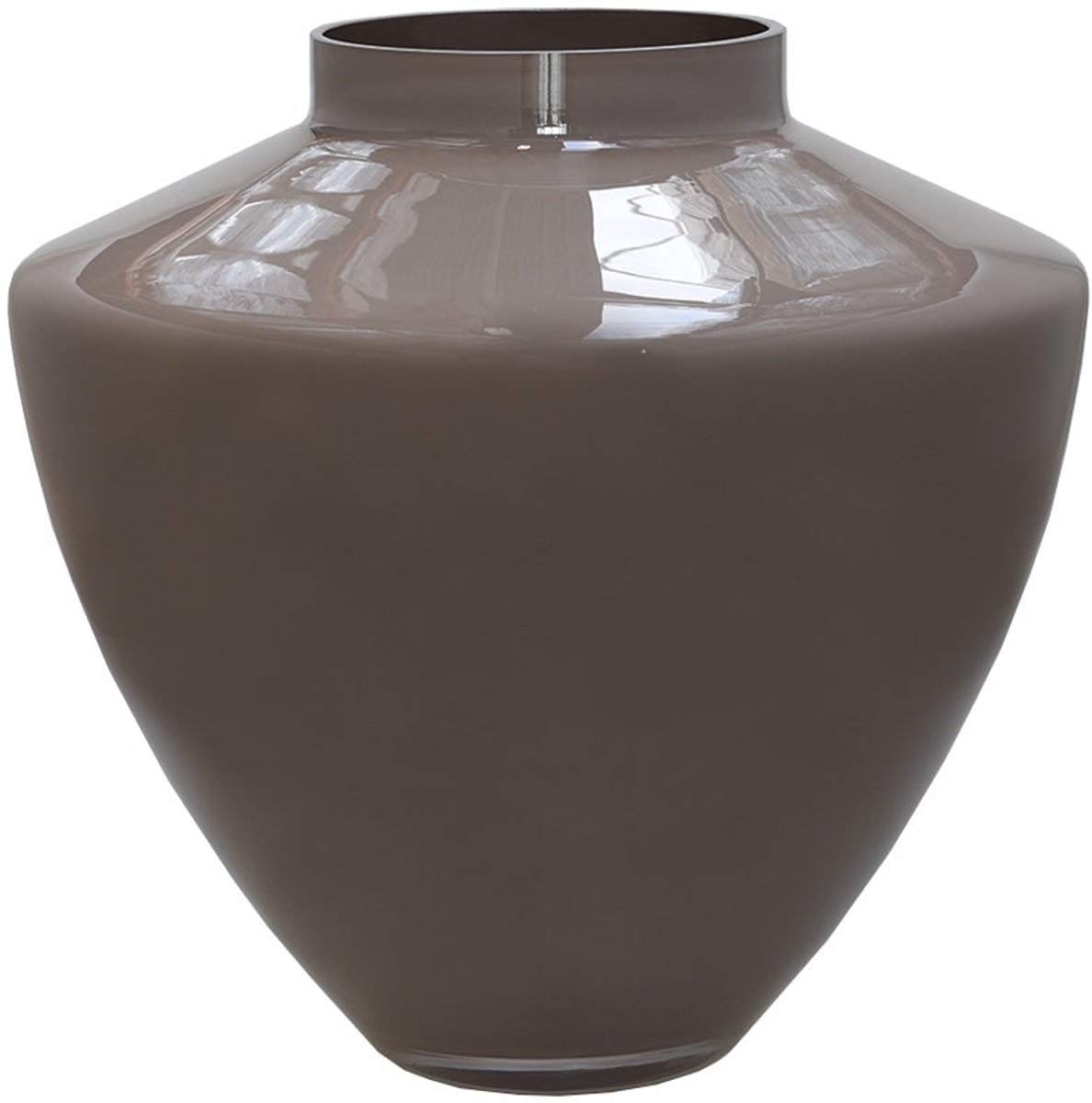 Vase The World Vaas Kagera | Taupe - Earth | Mond geblazen glas | Ø33 x H32 cm