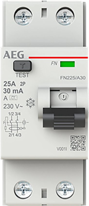 Interrupteur Différentiel Iid 2P 25A 30Ma Type Ac