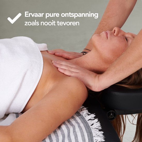 Brixy Massagetafel - Inklapbaar - 250KG Draagvermogen - 8 Hoogtestanden - Incl. Opbergtas - Behandeltafel - Zwart