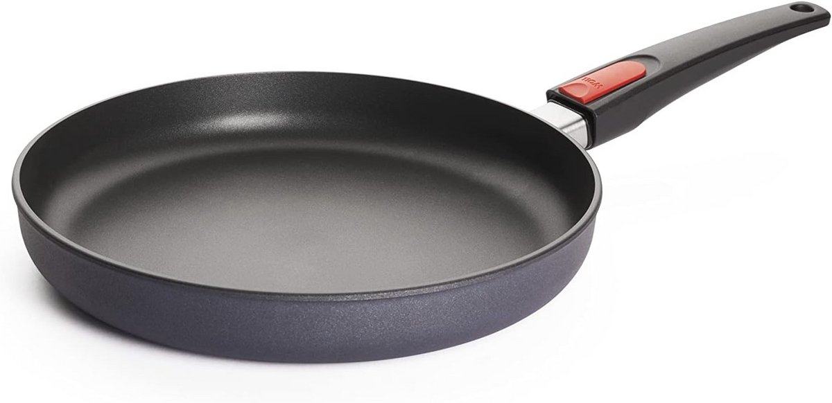 Inductie Platte Pan 28 cm - Ovenbestendig en Geschikt voor Alle Fornuizen - Afneembaar Handvat