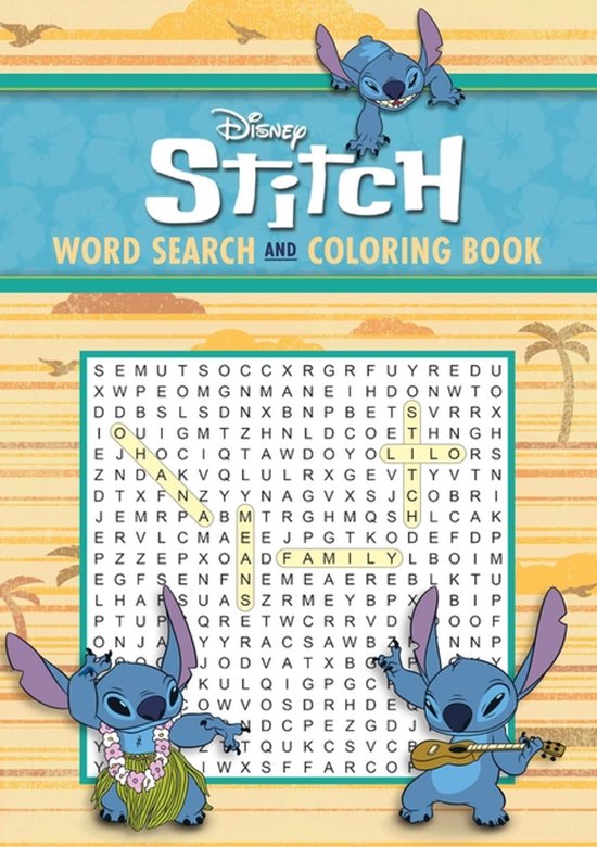Coloring Book & Word Search- Disney Stitch Word Search and C ... - cover