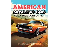 American Muscle V8 Cars Coloring Book for kids