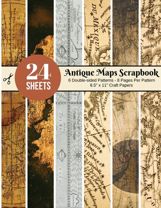 Vintage Maps Scrapbook Paper - 24 Double-sided Craft Pattern ... - cover