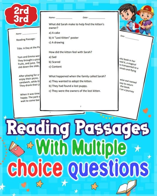 Reading Passages choice questions Grade 2rd 3rd - cover