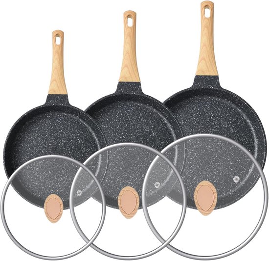 Zanetti Evolution Kookpan 24 cm diameter, inductiekookpan, anti-aanbakbodem, hoge pan voor alle warmtebronnen, comfortabele grip, kleur zwart