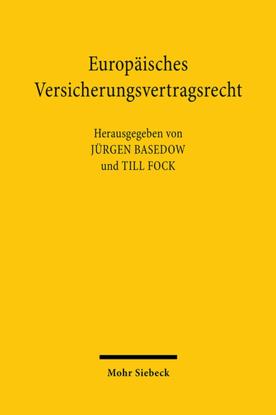 Europäisches Versicherungsvertragsrecht - cover