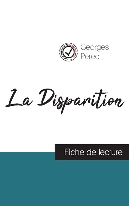 La Disparition de Georges Perec (fiche de lecture et analyse ... - cover