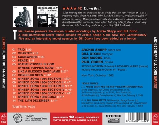 The Archie Shepp-Bill Dixon Quartet
