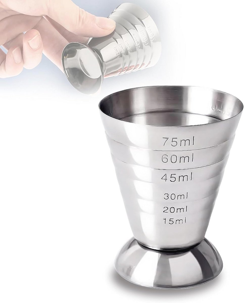 Duale Jigger Maatbeker voor Cocktail en Drankmeting