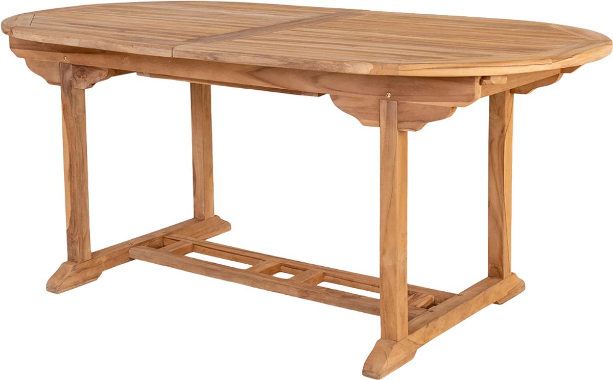 Artichok Seff Uitschuifbare Tuin Tafel Naturel - Buiten - Teakhout - 6 persoons - 10 persoons - 180 - 240 x 90 cm