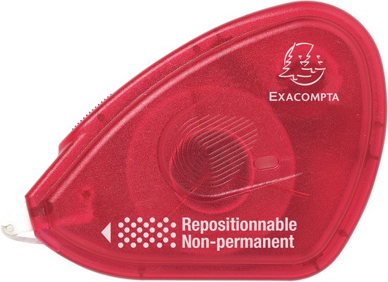Exacompta 6x Dubbelzijdige lijmroller voor foto - niet permanent - lengte 15m - Framboos - 12997E