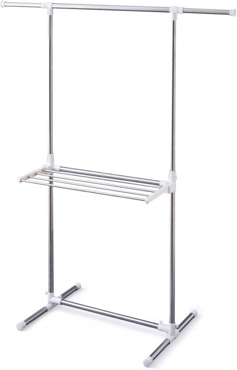 Brede Droogrek voor was - 78-120 cm breedte 90-150 cm hoogte - Eenvoudige montage - Wit