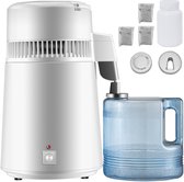 Pure Water Distiller, 4 L Roestvrijstalen Binnentank, 750 W Waterzuiveraar, Filterwaterdestilleerder met Opvangfles voor Kantoren En Huizen