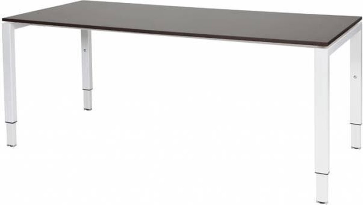 Verstelbaar Bureau - Domino 180x90 logan - wit frame