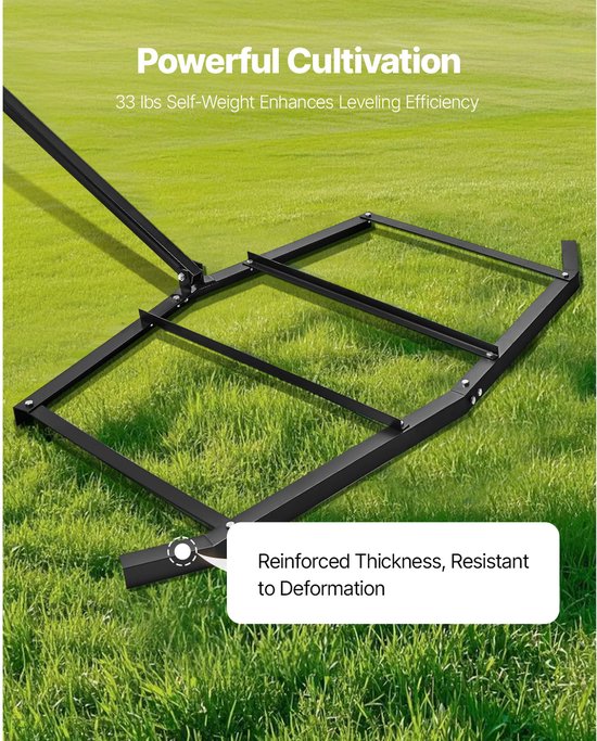 Sleeprotorkopeg, 1830 mm Getrokken Opritnivelleerder, Q235 Staal met Penkoppeling voor Off-Road Voertuigen, Utv'S, Gazontractoren, Egaliseergereedschap voor Grind — afbeelding 4