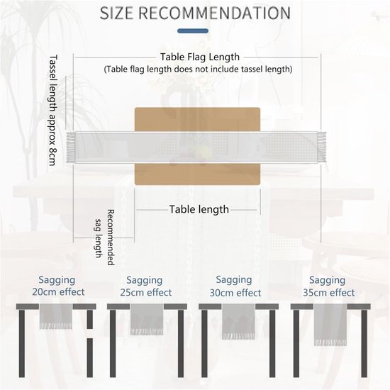 Artoid Mode Boho Boheemse stijl vintage beige tafelloper, seizoensgebonden keuken eettafel