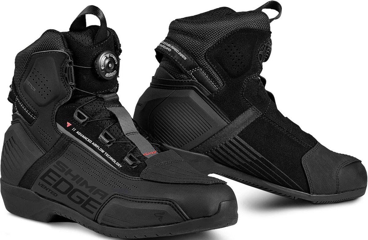 SHIMA Edge Vented Zwart Motorschoenen - Laars