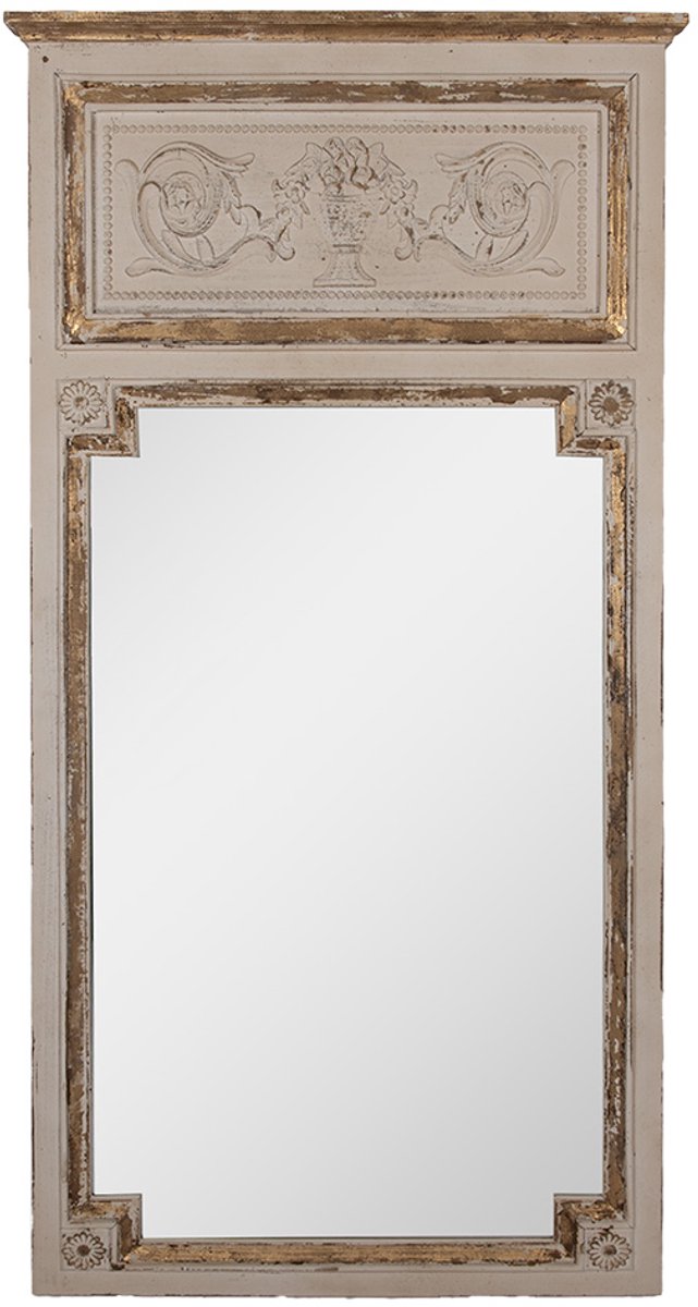 Clayre & Eef Spiegel 80x5x158 cm Beige Hout