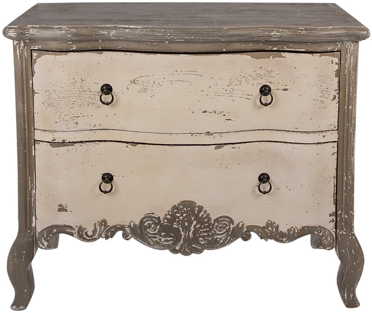 Clayre & Eef Dressoir 95x40x82 cm Grijs Beige Hout