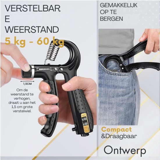 Aeloa Grip Strengthener Beste Grippers voor Onderarm en Vinger Kracht Training Oefening Machine