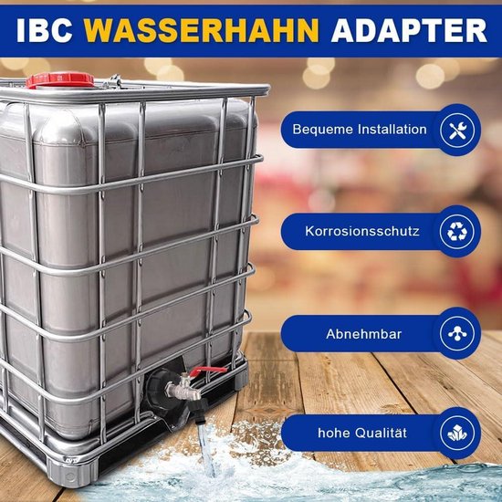 IBC adapter kraan set - schroefopening - gardena IBC adapter kraan set - schroefopening - gardena