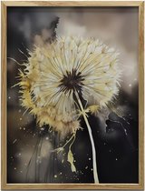 Affiche murale Pissenlit doré avec cadre en aluminium Fleurs 70 x 100 Cm