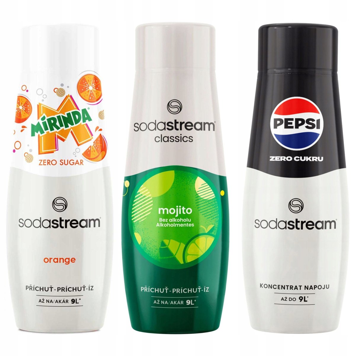 Soda Stream Serie - Syrop voor Saturator - Mirinda Zero - Mojito - Pepsi Zero