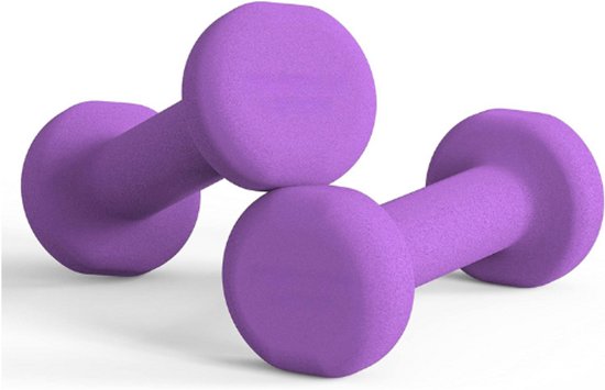 PROIRON Neopren Hanteln Set 6x mit Ständer (1-3kg, Rosa/Grün