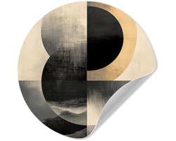 WallCircle® - Behangcirkel 80x80 cm - Muurstickers Cirkels - Schaduw - Abstract - Muurcirkel woonkamer - Wandcirkel slaapkamer - Kamer decoratie zelfklevend - Muurdecoratie accessoires