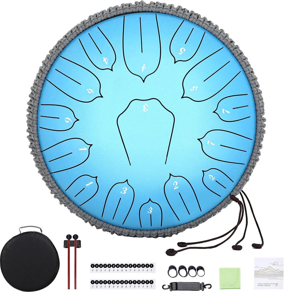 Handpan - Tongue Drum - Klankschaal - Meditatie - Blauw