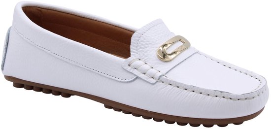Scapa Witte Instappers Dames Scapa Schoenen Wit Vrouwen Maat