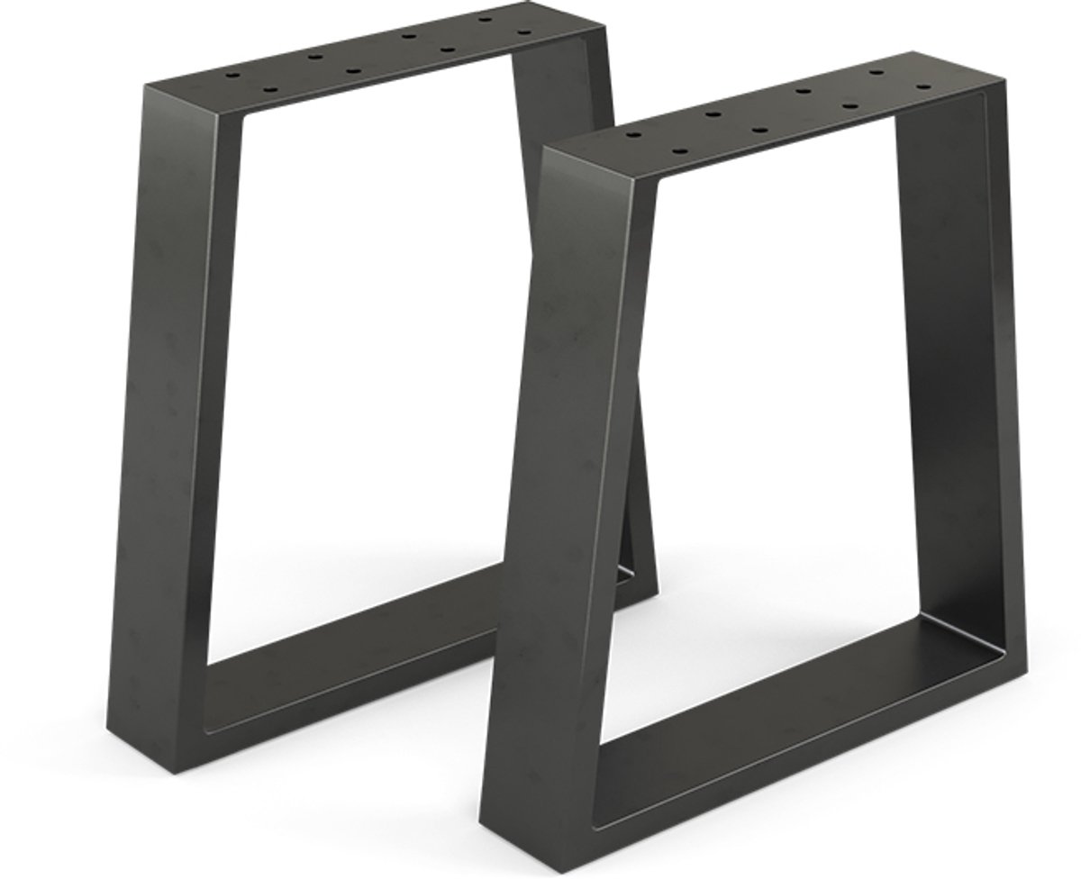 Vicco Tafelpoten – 40 x 42 cm Trapeziumvormig Zwart