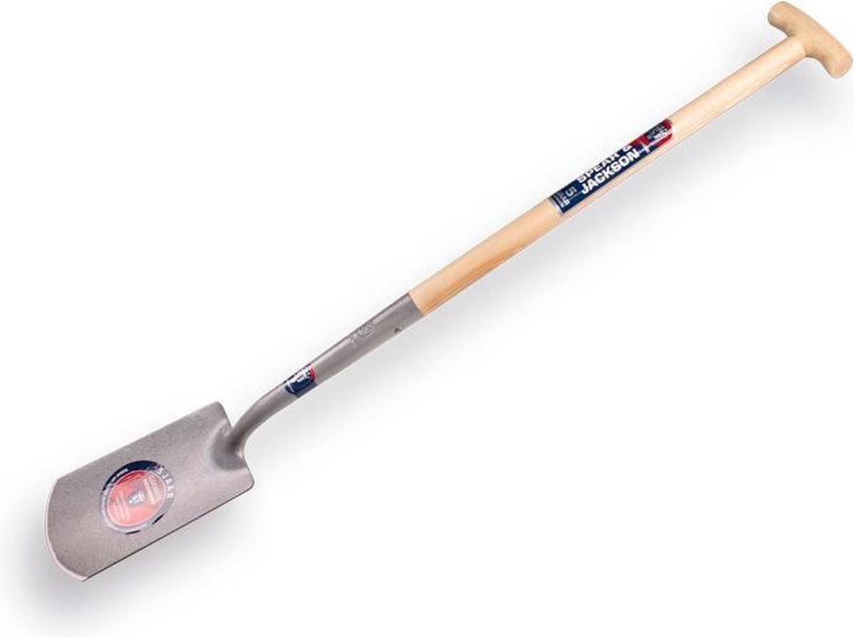 Spear & Jackson Bêche - Manche en acier à poignée en T - 85 cm - Gris - 1043 NH