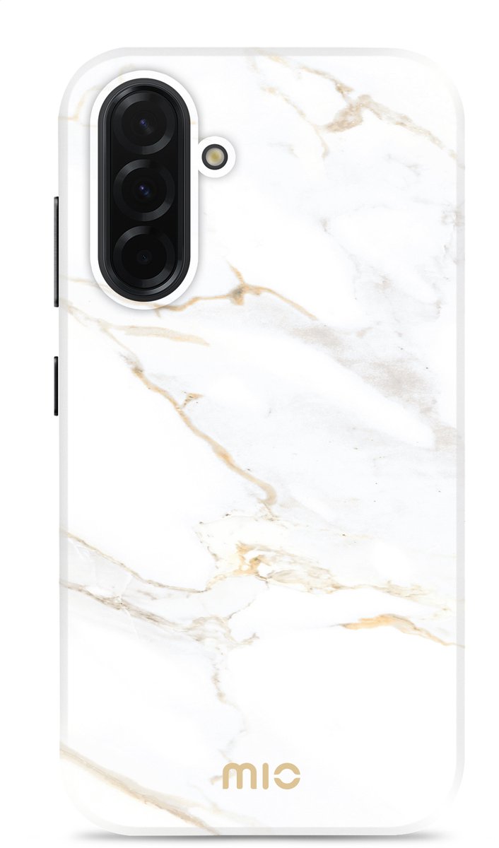 MIO by Mobilize Hoesje | Geschikt voor Samsung Galaxy A36 / A56 | Compatibel met MagSafe | Hard Shell Back Cover | White Marble