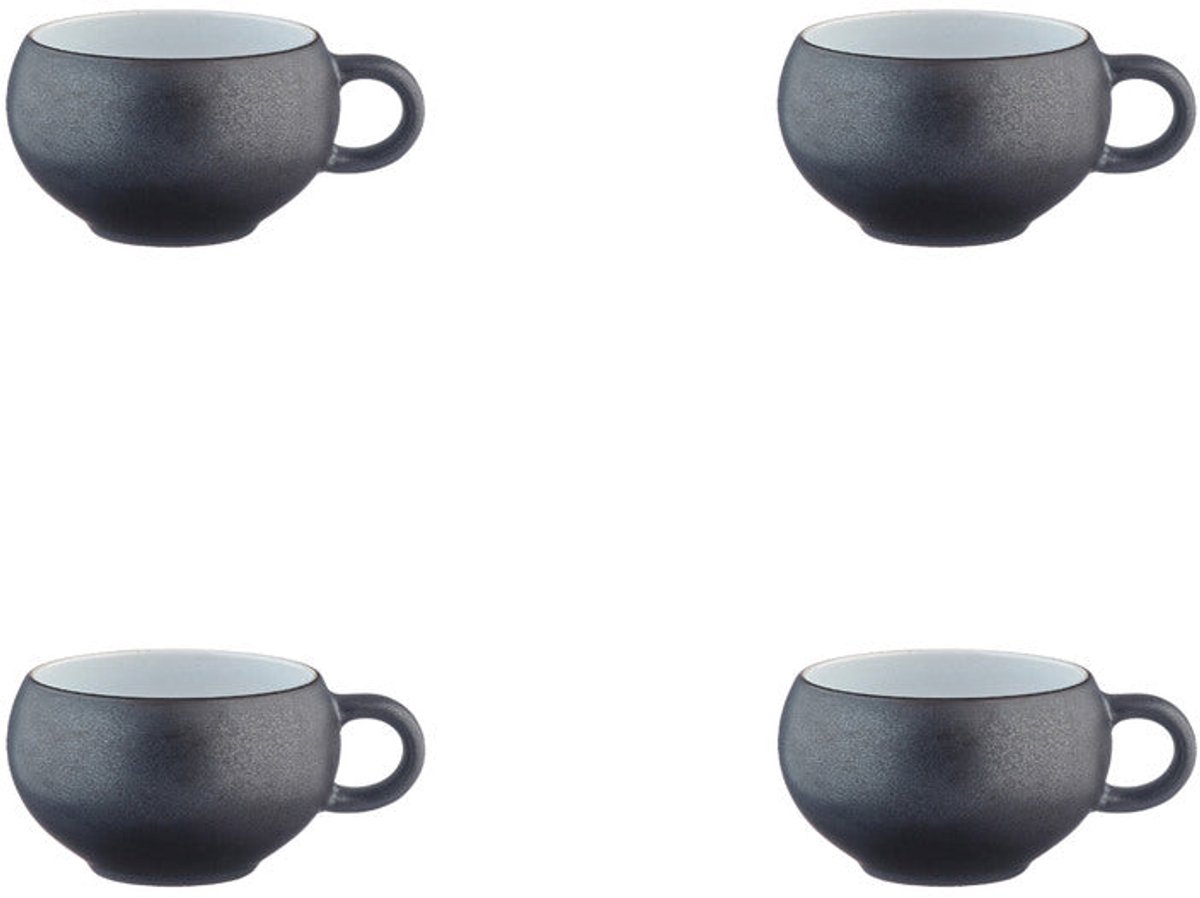 GOURMET mok 12cl - 4 stuks - Onyx